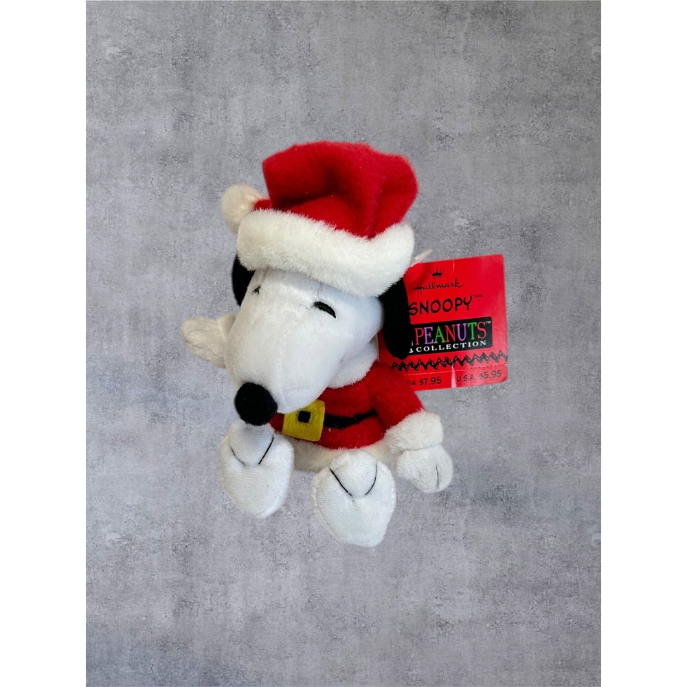 Hallmark Snoopy Plush Christmas Santa Small Red White NEW Vtg Peanuts‎ XPL3172